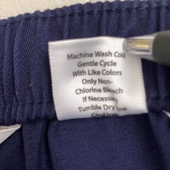 NWT Coral Bay Navy Blue Capri Pants Pockets Elastic Waist Drawstring Size 3X - Picture 9 of 9